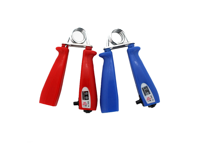 Hand grip with count red blue